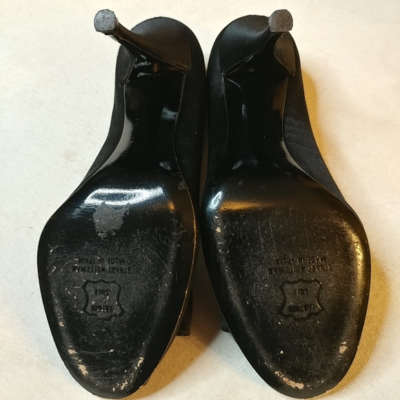 STUART WEITZMAN Rhinestone Ring Black heel sz 8. 5 - Picture 4 of 8